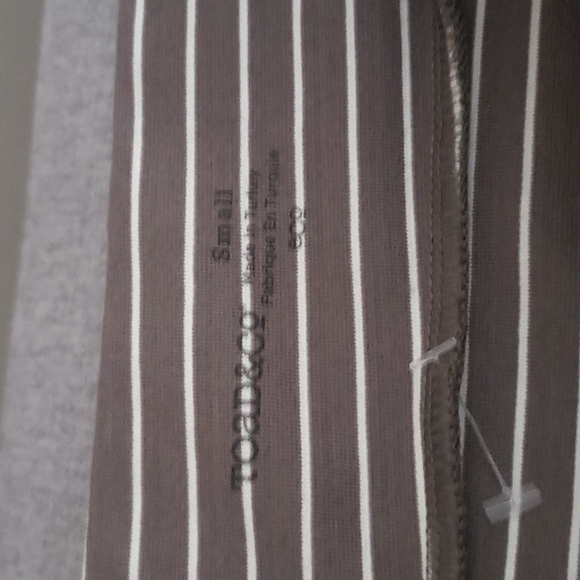Toad & Co skirt size small horizontal & diagonal stripes brown white str… - Picture 7 of 12